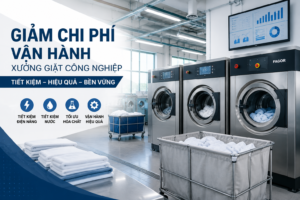Giải pháp giảm chi phí vận hành xưởng giặt công nghiệp