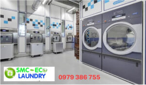 Máy giặt công nghiệp sử dụng trong khu giặt là khách sạn